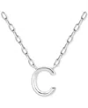 Giani Bernini Initial C Pendant Necklace In Sterling Silver, 16" + 2" Extender, Created For Macy's In Silver