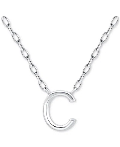 Giani Bernini Initial C Pendant Necklace In Sterling Silver, 16" + 2" Extender, Created For Macy's