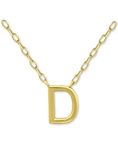 Giani Bernini Initial D Pendant Necklace In 18k Gold-plated Sterling Silver, 16" + 2" Extender, Created For Macy's In Gold Over Silver