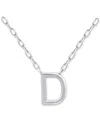 Giani Bernini Initial D Pendant Necklace In Sterling Silver, 16" + 2" Extender, Created For Macy's In Silver