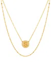 Giani Bernini Initial Disc Layered Pendant Necklace In 18k Gold-plated Sterling Silver, Created For Macy's In Gold