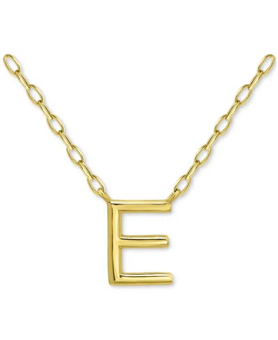 Giani Bernini Initial E Pendant Necklace In 18k Gold-plated Sterling Silver, 16" + 2" Extender, Created For Macy's In Gold Over Silver