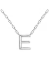 Giani Bernini Initial E Pendant Necklace In Sterling Silver, 16" + 2" Extender, Created For Macy's In Silver