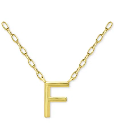 Giani Bernini Initial F Pendant Necklace In 18k Gold-plated Sterling Silver, 16" + 2" Extender, Created For Macy's In Gold Over Silver