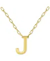 Giani Bernini Initial J Pendant Necklace In 18k Gold-plated Sterling Silver, 16" + 2" Extender, Created For Macy's In Gold Over Silver