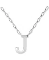 Giani Bernini Initial J Pendant Necklace In Sterling Silver, 16" + 2" Extender, Created For Macy's In Silver