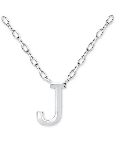 Giani Bernini Initial J Pendant Necklace In Sterling Silver, 16" + 2" Extender, Created For Macy's