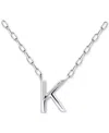 Giani Bernini Initial K Pendant Necklace In Sterling Silver, 16" + 2" Extender, Created For Macy's In Silver