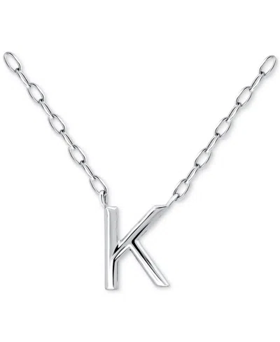 Giani Bernini Initial K Pendant Necklace In Sterling Silver, 16" + 2" Extender, Created For Macy's