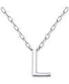 Giani Bernini Initial L Pendant Necklace In Sterling Silver, 16" + 2" Extender, Created For Macy's In Silver