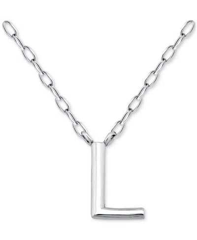 Giani Bernini Initial L Pendant Necklace In Sterling Silver, 16" + 2" Extender, Created For Macy's