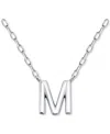 Giani Bernini Initial M Pendant Necklace In Sterling Silver, 16" + 2" Extender, Created For Macy's In Silver