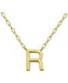 Giani Bernini Initial R Pendant Necklace In 18k Gold-plated Sterling Silver, 16" + 2" Extender, Created For Macy's In Gold Over Silver