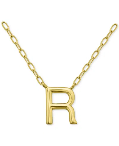 Giani Bernini Initial R Pendant Necklace In 18k Gold-plated Sterling Silver, 16" + 2" Extender, Created For Macy's In Gold Over Silver
