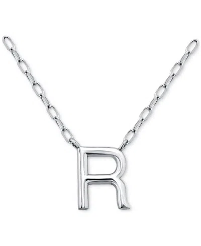 Giani Bernini Initial R Pendant Necklace In Sterling Silver, 16" + 2" Extender, Created For Macy's