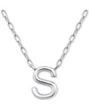 Giani Bernini Initial S Pendant Necklace In Sterling Silver, 16" + 2" Extender, Created For Macy's In Silver