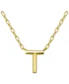 Giani Bernini Initial T Pendant Necklace In 18k Gold-plated Sterling Silver, 16" + 2" Extender, Created For Macy's In Gold Over Silver