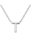 Giani Bernini Initial T Pendant Necklace In Sterling Silver, 16" + 2" Extender, Created For Macy's In Silver