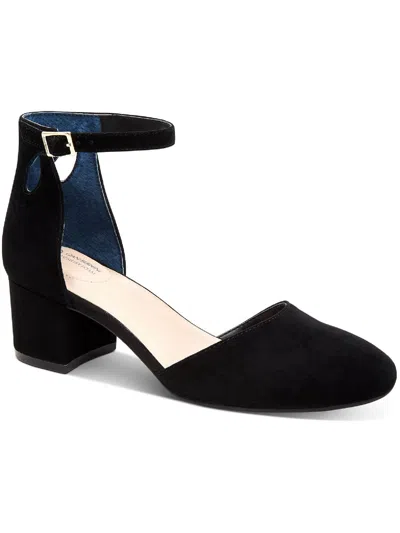 Giani Bernini Women's Izzee Memory Foam Block Heel Dress Pumps, Created For Macy's In Black Suede