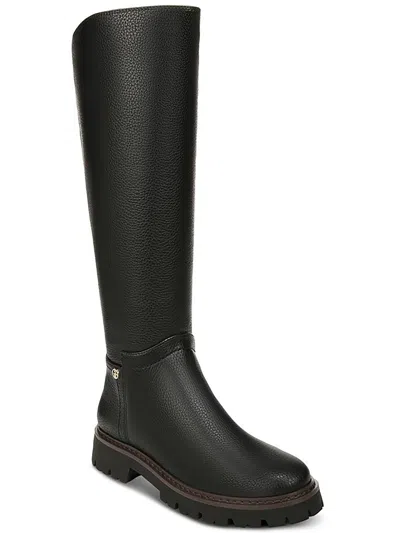 Giani Bernini Jordyy Womens Faux Leather Tall Knee-high Boots In Black