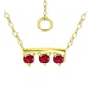 Giani Bernini Lab-grown Imitation Blue Sapphire Trio Pendant Necklace, 16" + 2" Extender (also In Lab-grown Green In Ruby,gold