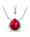 Giani Bernini Lab Grown Ruby And Cubic Zirconia Accent Necklace In Multi