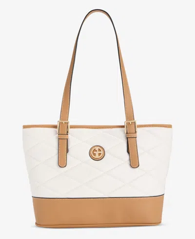Giani Bernini Large Quilted Tulip Tote, Exclusively At Macy's In White