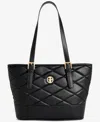 Giani Bernini Large Quilted Tulip Tote, Exclusively At Macy's In Black