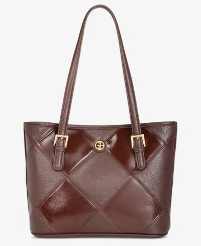 Giani Bernini Large Quilted Tulip Tote, Exclusively At Macy's In Brown