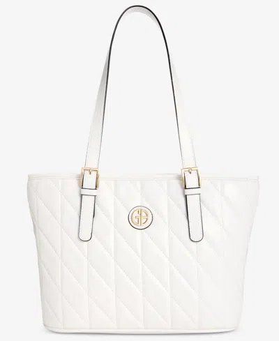 Giani Bernini Large Quilted Tulip Tote, Exclusively At Macy's In White