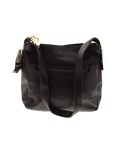 Pre-owned Giani Bernini Leather Shoulder Bag In Black