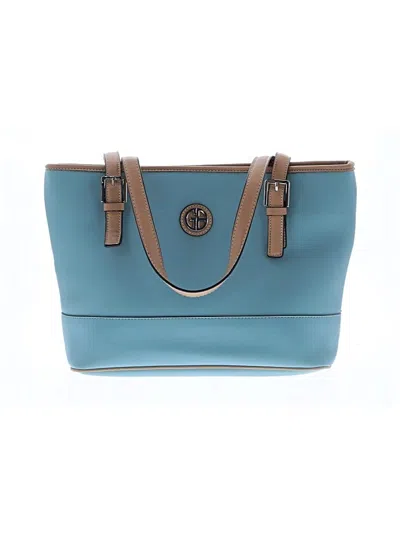 Pre-owned Giani Bernini Leather Shoulder Bag In Blue