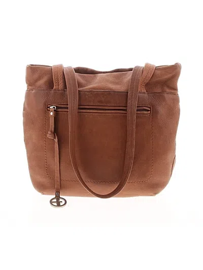 Pre-owned Giani Bernini Leather Shoulder Bag In Brown