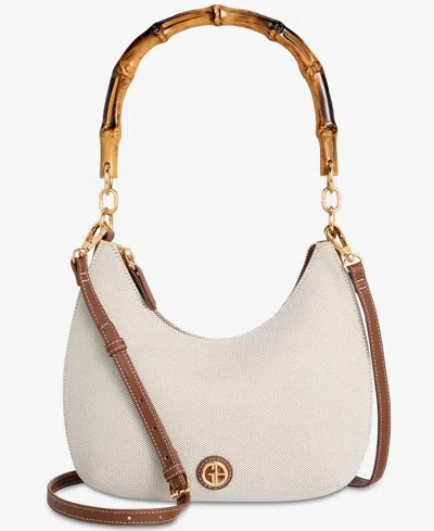 Giani Bernini Linen Bamboo Handle Hobo, Macy's Exclusive In White