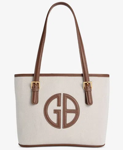 Giani Bernini Linen Logo Tulip Tote, Macy's Exclusive In Pattern