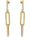 Giani Bernini Link Drop Earrings (3/4 Ct. T.w.) In Gold Plated Sterling Silver, Macy's Exclusive In Gold