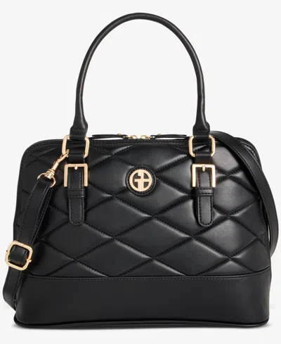 Giani Bernini Medium Quilted Dome Satchel, Exclusively At Macy's In Black