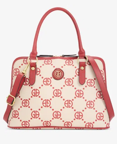 Giani Bernini Monogram Signature Tote In Tapioca,red