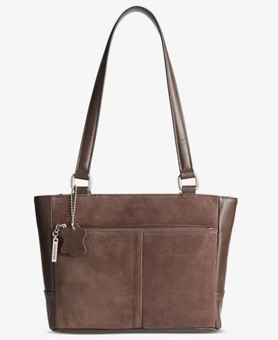 Giani Bernini Nappa Classic Leather Tote, Created For Macy's In Brown