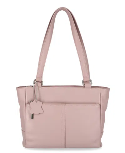 Giani Bernini Nappa Classic Leather Tote, Created For Macy's In Pink