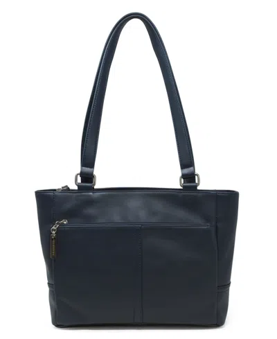 Giani Bernini Nappa Classic Leather Tote, Exclusively At Macy's In Blue