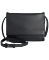 Giani Bernini Nappa Leather Flap Crossbody, Exclusively At Macy's In Black