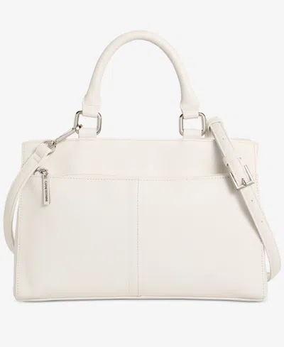 Giani Bernini Nappa Leather Front Zip Crossbody, Exclusively At Macy's In Neutral
