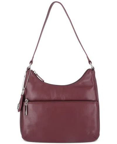 Giani Bernini Nappa Leather Hobo Bag, Exclusively At Macy's In Burgundy