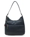 Giani Bernini Nappa Leather Hobo Bag, Created For Macy's In Navy,silver