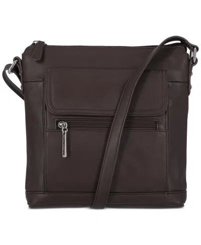 Giani Bernini Nappa Leather Venice Crossbody, Exclusively At Macy's In Brown