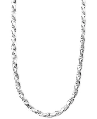 Giani Bernini Necklace Diamond Cut Rope Chain Necklace Bracelet In Silver