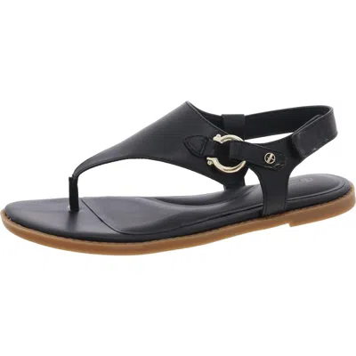 Giani Bernini Nennie Womens Solid Man Made Thong Sandals In Black
