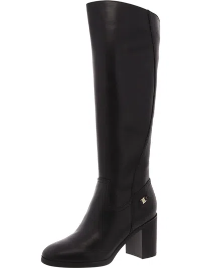 Giani Bernini Odettee Womens Leather Almond Toe Knee-high Boots In Black