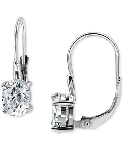 Giani Bernini Oval Cubic Zirconia Leverback Earrings In Sterling Silver, Macy's Exclusive